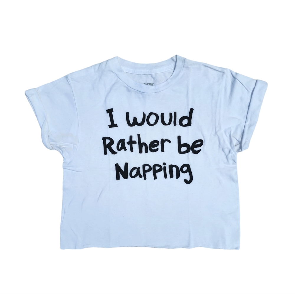 Hot Topic I Would Rather Be Napping Crop Top